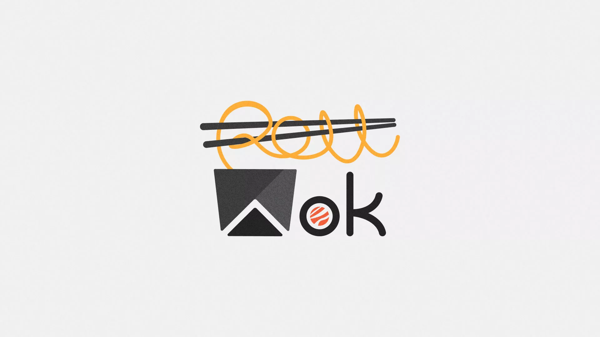 Разработка логотипа суши-бара «Roll Wok Club» в Кондопоге